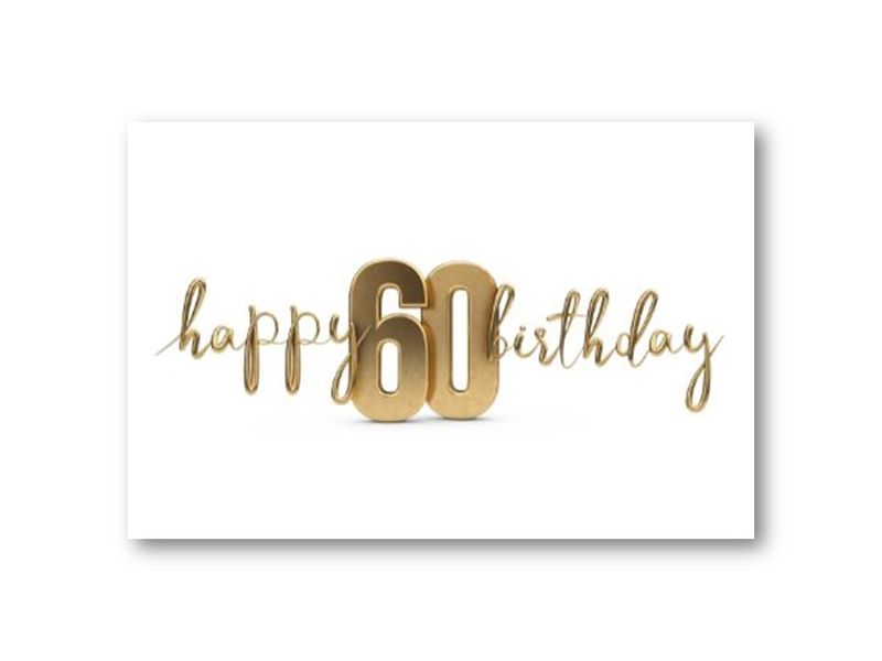 50 stk | Happy birthday, 60 år | 10x15 cm