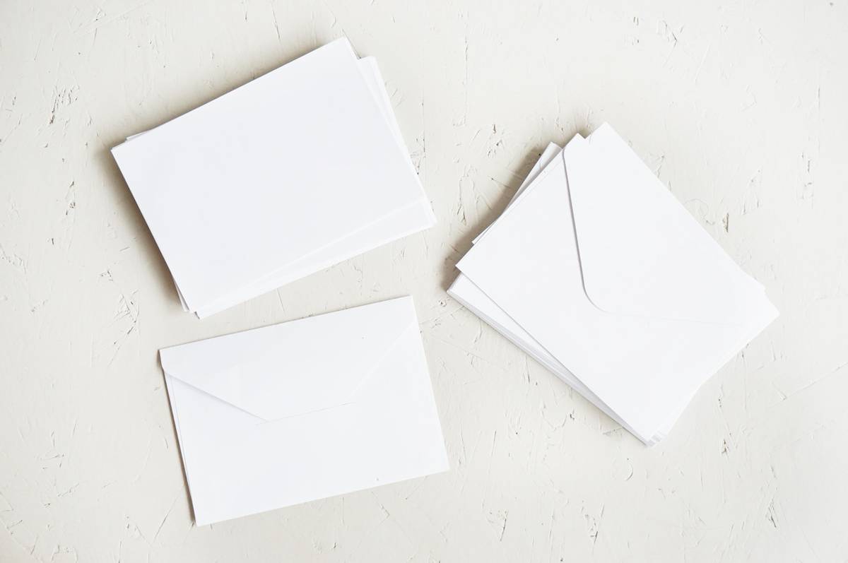 50 stk | Konvolutt C6, hvit, uten lim