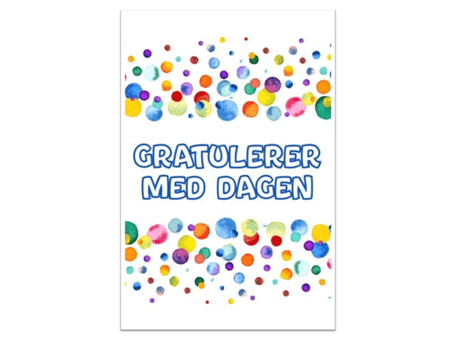 Hovedbilde 50 stk | Gratulerer med dagen | 10x15 cm