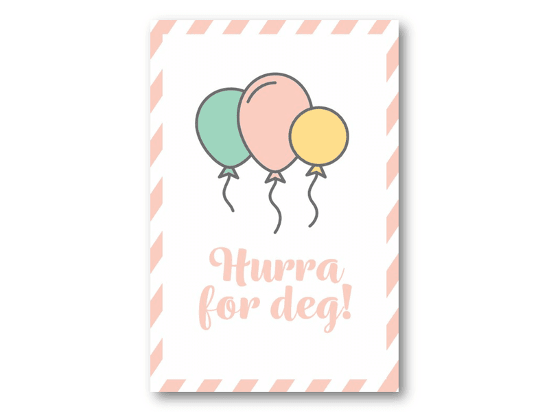 50 stk | Hurra for deg | 10x15 cm