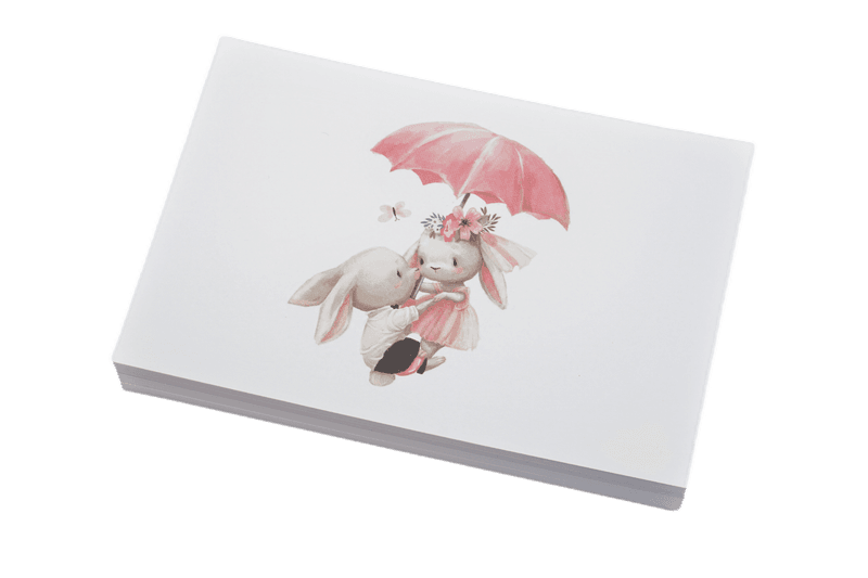 50 stk | Harer med paraply | 10x15 cm