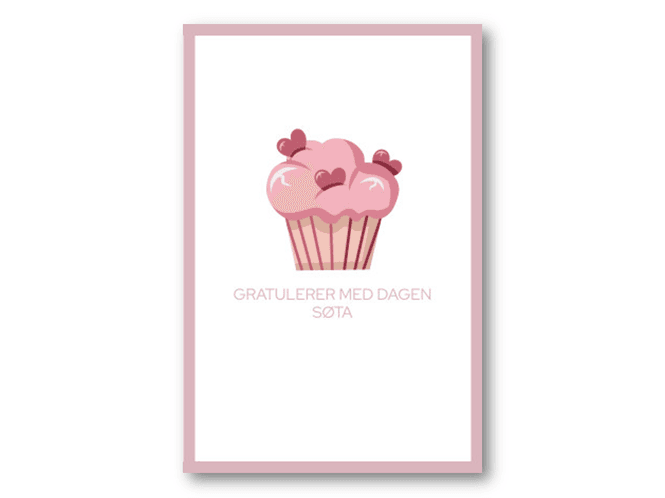 Hovedbilde 50 stk | Gratulerer med dagen søta | 10x15 cm