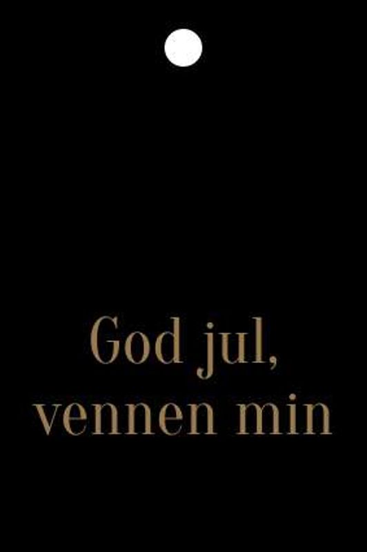 50 stk | God jul, vennen min | 10x15 cm | Gullskrift | Hull