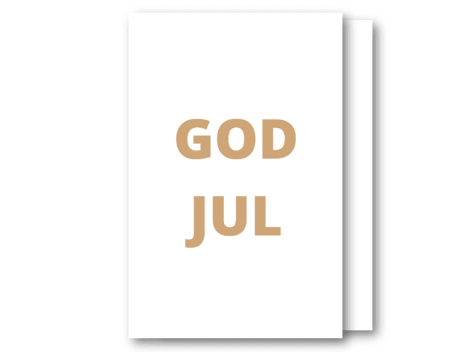 Hovedbilde 25 stk | God jul, dobbelt kort | 10x15 cm